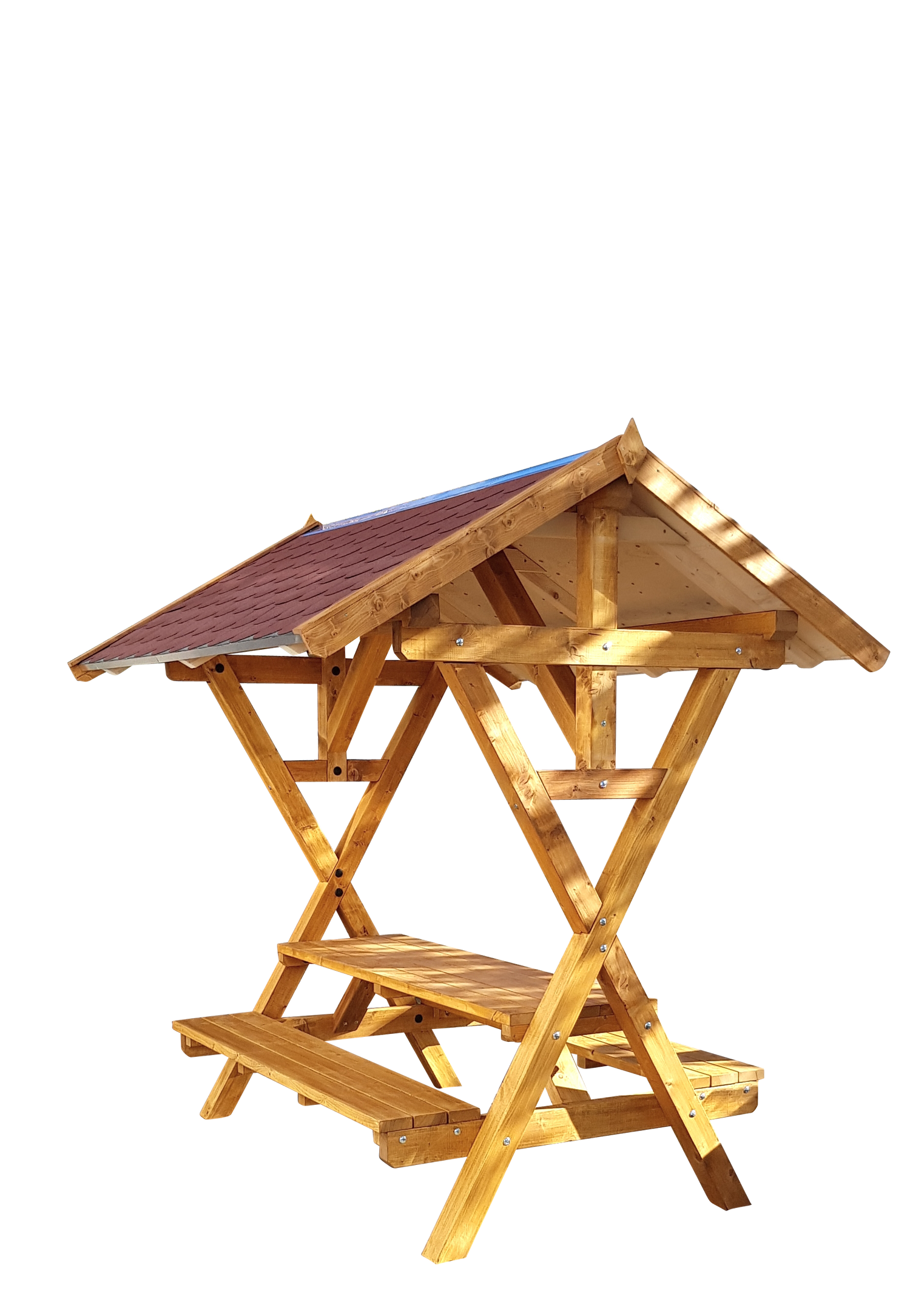 überdachte Sitzgruppen